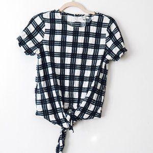 MADEWELL | Patterned Top w/ tie front